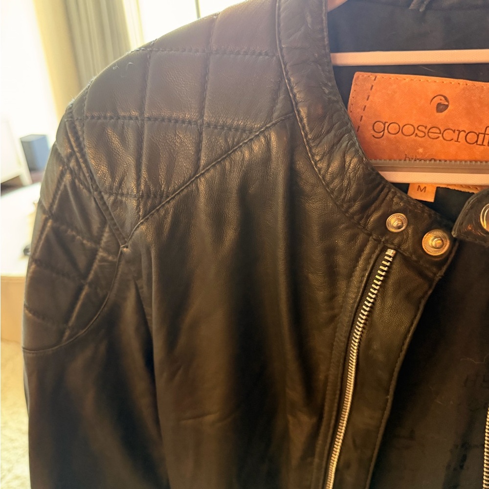 Black Leather Performance Jacket - image 3